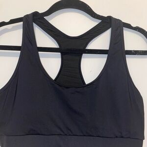 Sleek Black Racerback Sports Bra
